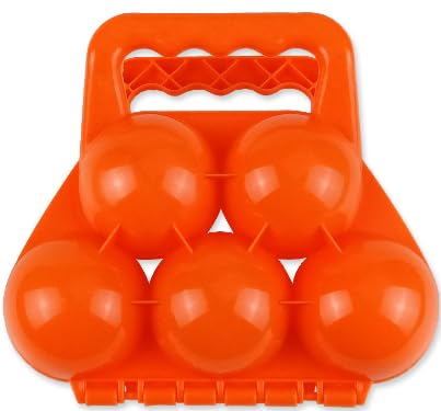 BASTOUR Schneeball Clip, Schneeball Former, Schneeball Maker, Schneeballzange, Schneeballzange und Schneeformen, Sandball Clip, Winter Schneeball Form Spielzeug Schneeballpresse für Kinder (Orange) von BASTOUR