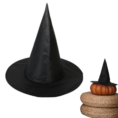 Halloween Hexenhut, Halloween Schwarzer Hexenhut, Hexen Zubehör, Zauberhut für Kinder, Spitzhut Zauberer, Hexenhut Schwarz Halloween Party Hüte Kostüm Zubehör Kostüm, 33x34cm, Festival Verkleidung Halloween Hexenhut, Halloween Schwarzer Hexenhut, Hexen Zubehör, Zauberhut für Kinder, Spitzhut Zauberer, Hexenhut Schwarz Halloween Party Hüte Kostüm Zubehör Kostüm, 33x34cm, Festival Verkleidung von BASTOUR