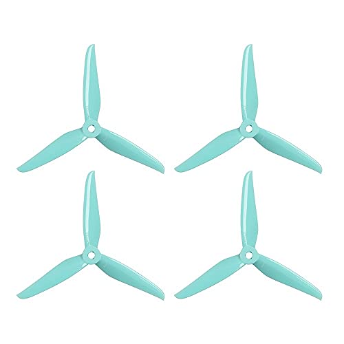 BATIVFLUG Werkzeuge kompatibel mit 4 Stück T5143.5 13 cm Freestyle Requisiten 3 Blatt Propeller für RC FPV Racing Drohne DIY Zubehör (Blaugrün) von BATIVFLUG