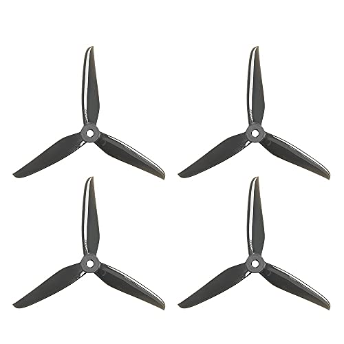 BATIVFLUG Werkzeuge kompatibel mit 4 Stück T5143.5 13 cm Freestyle Requisiten 3 Blatt Propeller für RC FPV Racing Drohne DIY Zubehör (grau) von BATIVFLUG