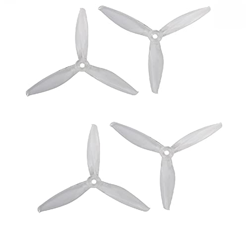 BATIVFLUG Werkzeuge kompatibel mit 5144 5,1 x 4,4 x 3 3-Blatt-PC-Propeller für RC FPV Racing Freestyle 12,7 cm Drohnen Ersatz DIY Teile (2 Paar transparent) von BATIVFLUG