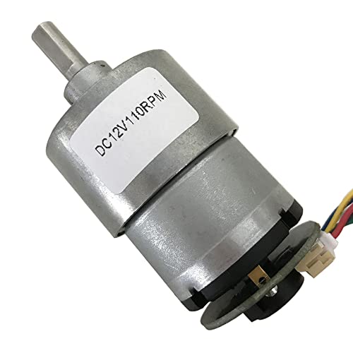 Werkzeuge kompatibel mit 12V elektrischem Mikro-DC-Getriebemotor Encoder 6V 12 Volt Niedrige Drehzahl 7 bis 1590 RPM Einstellbare Drehzahl Umgekehrt Hohes Drehmoment Mini DC-Motoren(12v 530rpm) von BATIVFLUG