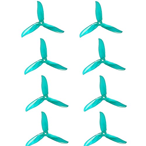 Werkzeuge kompatibel mit 4 Paar T5050C PRO 5X5X3 3 Flügel PC Propeller für RC FPV Racing Freestyle 5 Zoll für 4S 6S Drone Ersatz DIY Teile(4pairs Turquoise) von BATIVFLUG