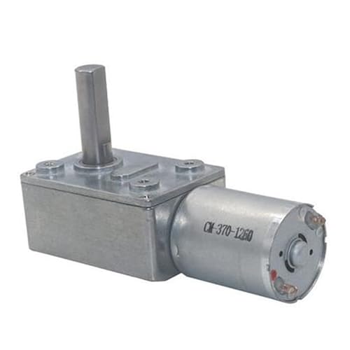 Werkzeuge kompatibel mit DC 6V 12V 24V Schneckengetriebe Motor 6-210 RPM Hohes Drehmoment Elektromotor 370 Metal Gear Reducer Reduktion Motor Schneckengetriebe(12V,10RPM) von BATIVFLUG