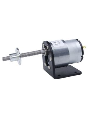 Werkzeuge kompatibel mit DC Getriebemotor 6V 12V 24V M6 Gewinde 37-520 Lange Achse Kleine Niedrige Geschwindigkeit Regelmotor + Halterung + Flansch(12V,107rpm) von BATIVFLUG