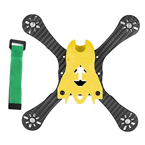 Werkzeuge kompatibel mit T180 10,2 cm 180 mm Radstand-Rahmen-Set mit 3D-Raubdach für 19 mm Kamera, DIY FPV Racing Drone Quadcopter Zubehör Teile (gelbes Baldachin) von BATIVFLUG