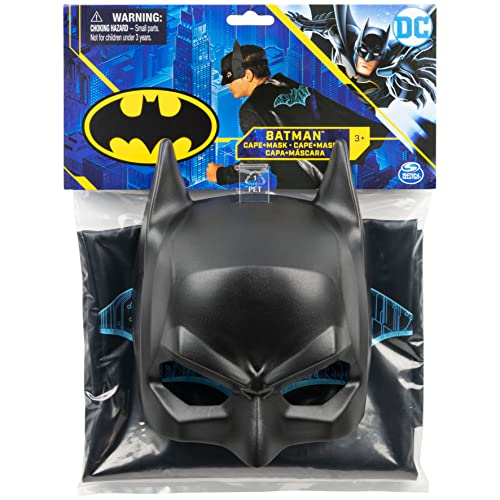 DC Batman Comics, Superhelden – Koffer Cape und Maske – 6060825 – Spielzeug für Kinder ab 3 Jahren, Multicolore, 25.4 x 13.67 x 23.83 cm 250 grammois von DC Comics