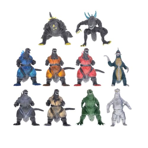 10 Stück Anime Godzillas Figuren, Sammelmodell, Spielzeug, PVC Figuren, Desktop Ornamente, Sammlermodell für Fans von BATTERUI