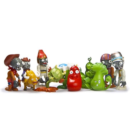 10 Stück Cartoon Pflanzen Zombies Figuren Spielzeug Sammlung Spielzeug Modell Dekoration Sammlerstücke von BATTERUI