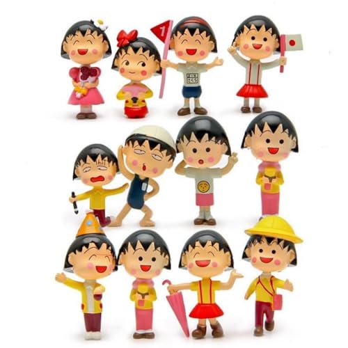 12 Stück Anime Figuren Chibi Marukochan Spielzeug für Tortendekoration von BATTERUI