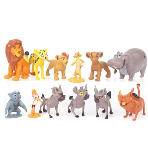 12 Stück Cartoon-Figuren von Simbas, Löwen Simbas, Sammelspielzeug, PVC-Figuren, Desktop-Ornamente, für Fans, Sammelmodell von BATTERUI