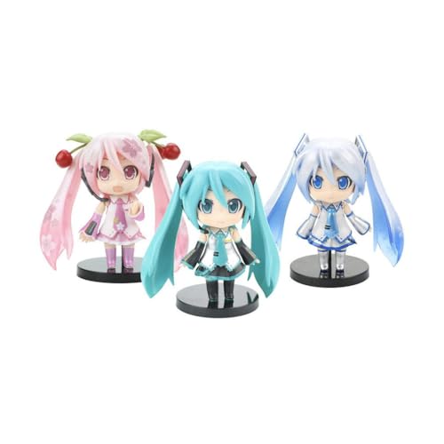 3 Stück Hatsunes Mikus Figuren – niedliches Spielzeug – Anime-Puppe – Sammlermodell von BATTERUI