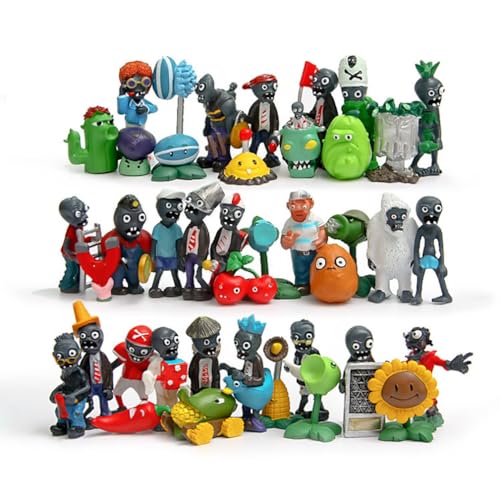 40 Stück Cartoon-Figuren Pflanzen Zombies Spielzeug-Sammlung Modell Dekoration Sammlerstücke von BATTERUI