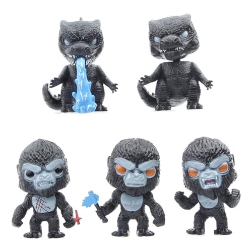 5 Stück Anime Godzillas Figuren Sammelmodell Spielzeug PVC Figuren Ornamente Desktop Fans, Sammlermodell von BATTERUI