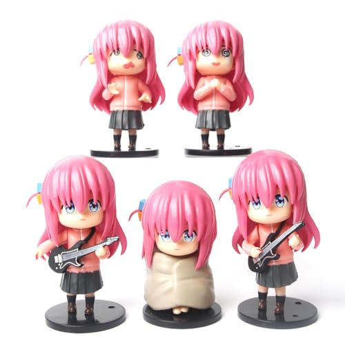 5 Stück Bocchis Rocks Gotohs Hitoris Cartoon Figuren Sammelmodell PVC Figuren Desktop Ornamente für Fans Sammelmodell von BATTERUI