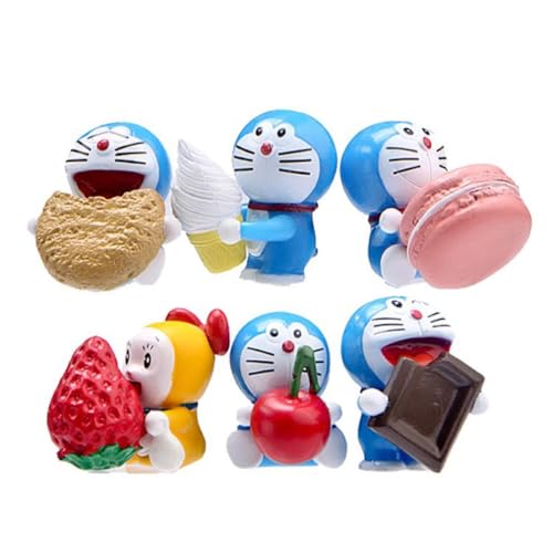 6 Doraemon-Figuren mit Snacks von BATTERUI