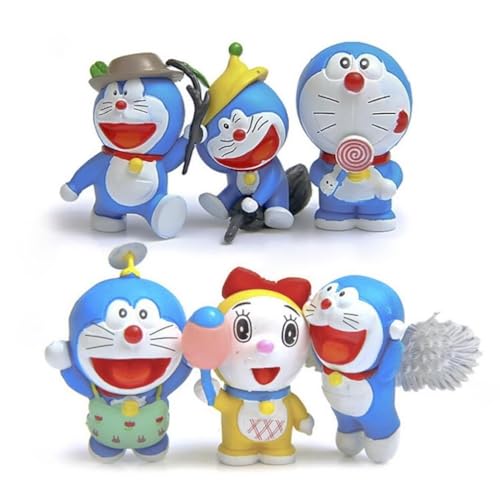 6 Mini-Figuren Doraemon, Kollektion Mikro-Landschaften von BATTERUI