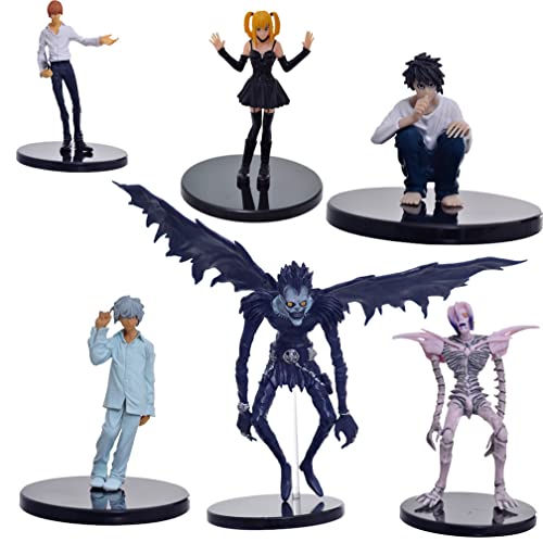 6 Stück Anime-Figuren Death's Notes Yagami – Spielzeug-Sammlung – Sammlermodelle für Anime-Fans von BATTERUI