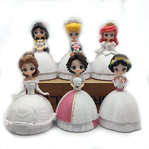 6 Stück Hochzeitsprinzessin-Figuren, Sammelspielzeug, Sammlermodelle für Anime-Fans von BATTERUI