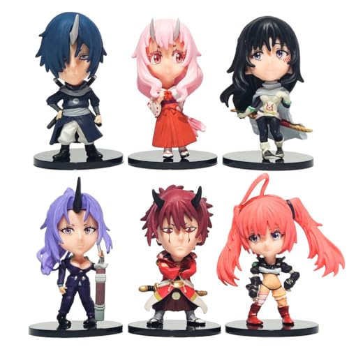 6 Stück wiedergeborene Anime-Figuren aus Schleim – Spielzeug-Sammlung – Dekorationsmodell – Sammlerstücke von BATTERUI