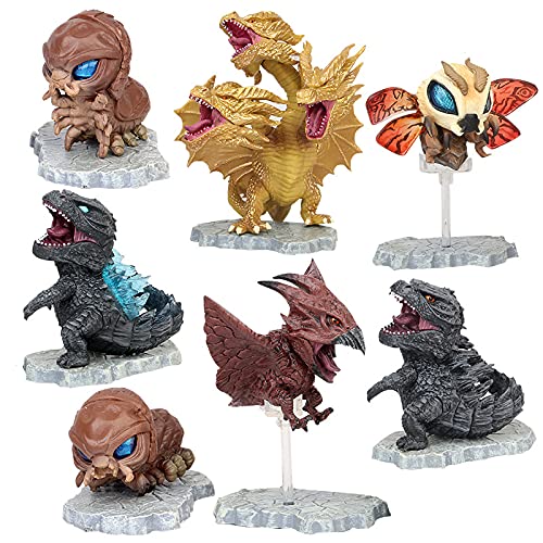 7 Stück Anime Godzillas Figuren Sammelmodell Spielzeug PVC Figuren Ornamente Desktop Fans, Sammlermodell von BATTERUI