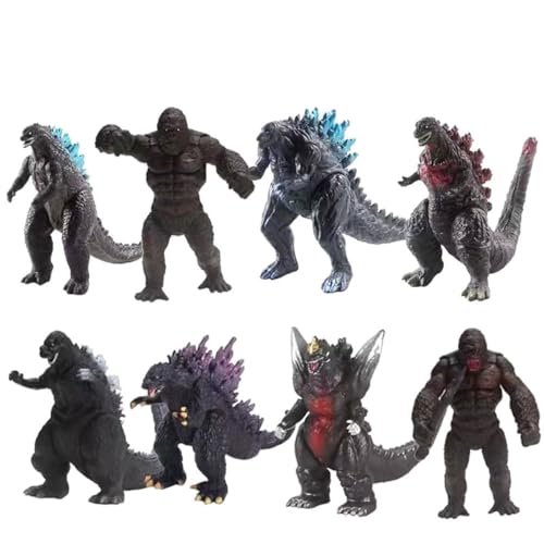 8 Stück Anime Godzillas Figuren, Sammlermodell, Spielzeug, PVC-Figuren, Desktop-Ornamente, Sammlermodell für Fans von BATTERUI