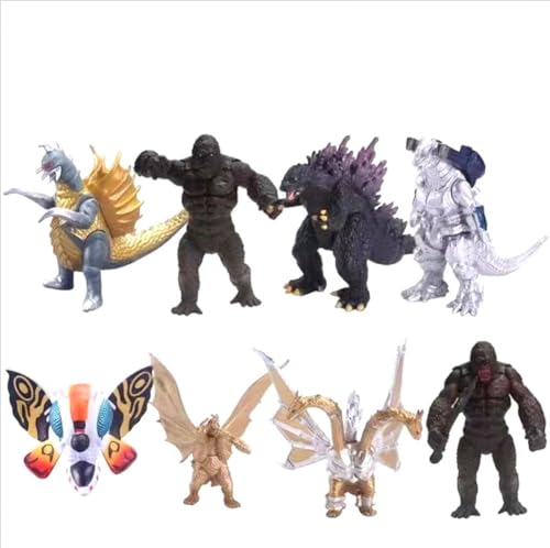 8 Stück Anime Godzillas Figuren, Sammlermodell, Spielzeug, PVC-Figuren, Desktop-Ornamente, Sammlermodell für Fans von BATTERUI