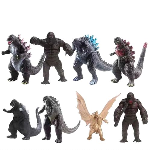 8 Stück Anime Godzillas Figuren, Sammlermodell, Spielzeug, PVC-Figuren, Desktop-Ornamente, Sammlermodell für Fans von BATTERUI