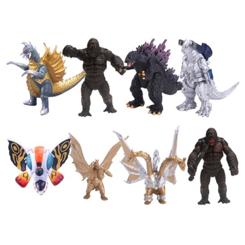 8 Stück Anime Kong Godzilla Figuren, Sammelmodell, Dekoration, Sammlerstücke von BATTERUI