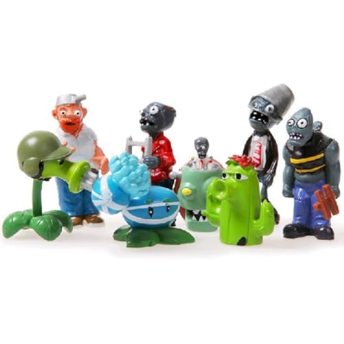 8 Stück Cartoon Pflanzen Zombies Figuren Spielzeug Sammlung Spielzeug Dekoration Modell Sammlerstücke von BATTERUI