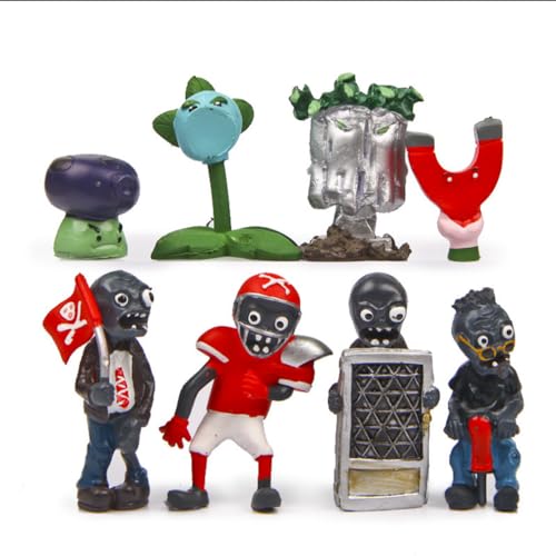 8 Stück Cartoon Pflanzen Zombies Figuren Spielzeug Sammlung Spielzeug Dekoration Modell Sammlerstücke von BATTERUI