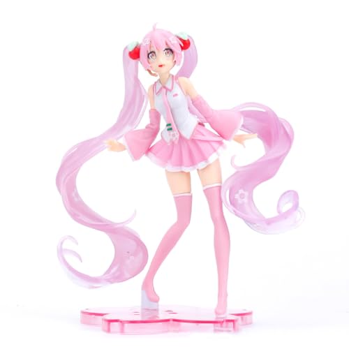 BATTERUI 1 x Pink Girl Hatsunes Mikus Anime-Figur, Spielzeug, Kollektion, Modell, Dekoration, Sammlerstücke, Statue von BATTERUI