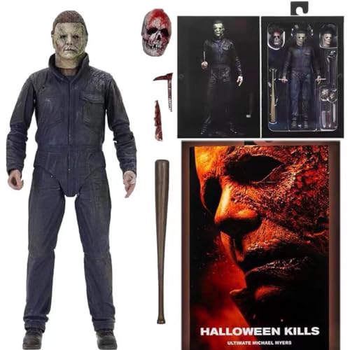 BATTERUI Anime Michaels Myers Halloween-Figur, Sammelspielzeug, Statuenmodell, Spielzeug, PVC-Figuren, Desktop-Ornamente, Fans, Sammelmodell von BATTERUI