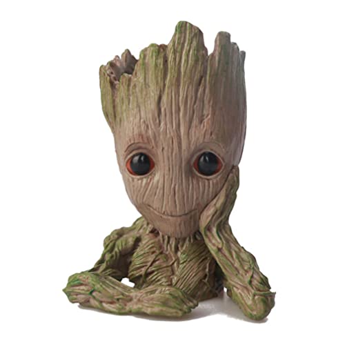 BATTERUI Blumentopf in Baumform für Baby Groot, Stifthalter, Anime-Figur, Spielzeug, Modellsammlung für Anime-Fans von BATTERUI