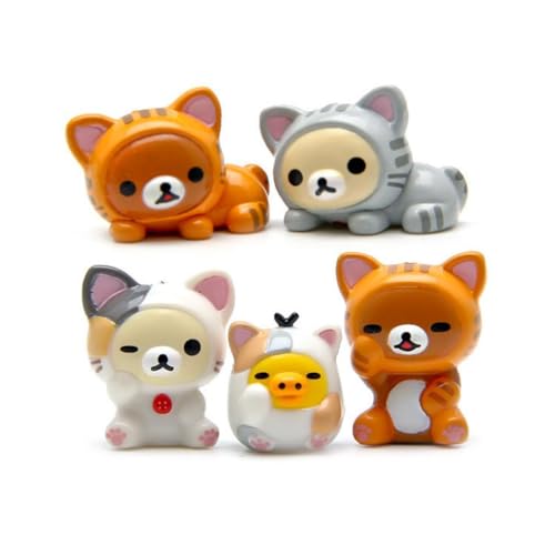 BATTERUI Katzenfigur Easy Bear Lazy Bear Cosplay DIY Micro Landscape Doll von BATTERUI