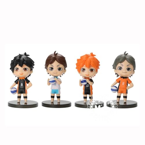 BATTERUI Set mit 4 Figuren Haikyuus Hinata Shoyo, niedliche Puppe, Anime-Sammlerstück von BATTERUI