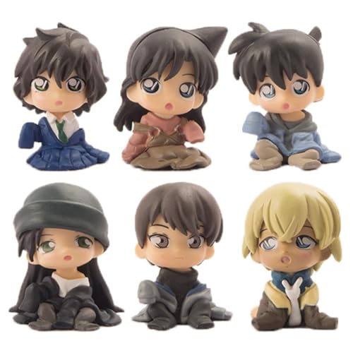 BATTERUI Set mit 6 Figuren Conan Jimmy Kudo, sitzende Puppe, animierte Kollektion von BATTERUI