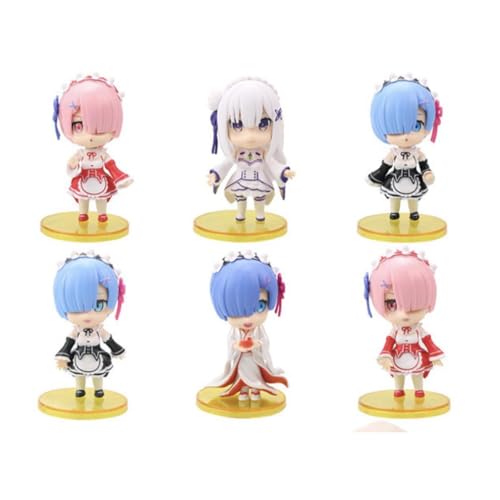 BATTERUI Set mit 6 Figuren Re:Life in a Different World from Zero Toy Doll Anime Collection von BATTERUI