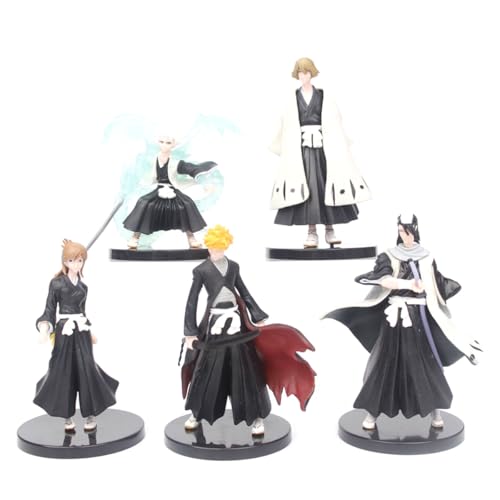 Bleachs Kurosaki Ichigo Cartoon-Figuren, Sammelspielzeug, Statuenmodell, PVC, Ornamente, für Fans, Sammelmodell, 5 Stück von BATTERUI