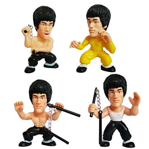 Bruce Lee Anime-Figuren, Modellkollektion für Anime-Fans, 4 Stück von BATTERUI