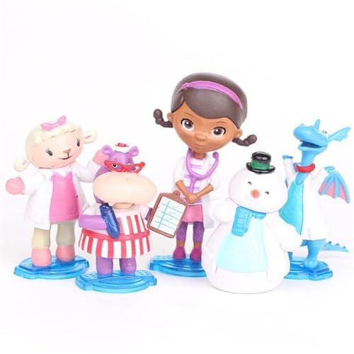 Doc McStuffins Cartoon-Figuren für Mädchen, Sammlerstück, Spielzeug, Dekoration, Sammlerstücke, 5 Stück von BATTERUI