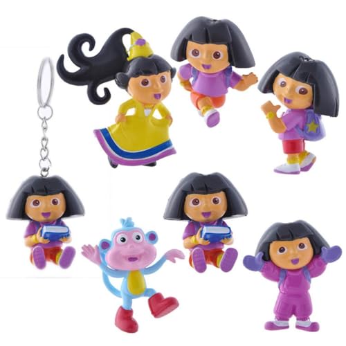 Dora Girl PVC-Figuren für Tortendekoration, 6 Stück von BATTERUI