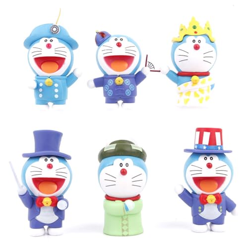 Doraemon Cartoon-Figuren, Sammelmodell, PVC-Figuren, Desktop-Ornamente, Sammelmodell für Fans von BATTERUI