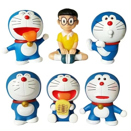 Doraemon Cartoon-Figuren, Sammelmodell, PVC-Figuren, Desktop-Ornamente, Sammelmodell für Fans von BATTERUI