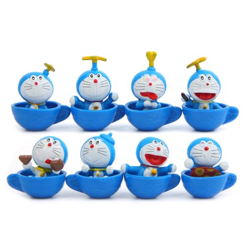 Doraemon Nobita Cartoon-Figuren, 8 Stück, Spielzeugkollektion, Modelldekoration, Sammlerstücke von BATTERUI