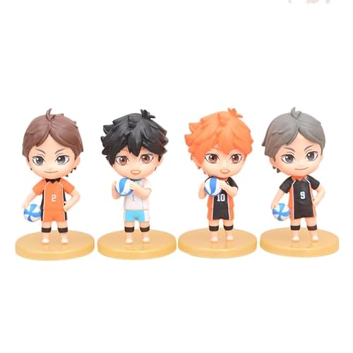 Haikyuus Hinatas Shoyos Cartoon-Figuren zum Sammeln, PVC-Modell, Desktop-Ornamente, für Fans, Sammelmodell, 4 Stück von BATTERUI