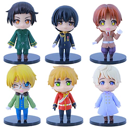 Hetalia Anime-Figuren, Modellkollektion für Anime-Fans, 6 Stück von BATTERUI