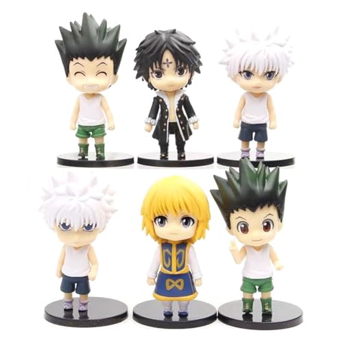 Hunters Gons Freecss, Cartoon-Figuren, Sammelspielzeug, PVC-Figuren, Desktop-Ornamente, für Fans, Sammelmodell, 6 Stück von BATTERUI