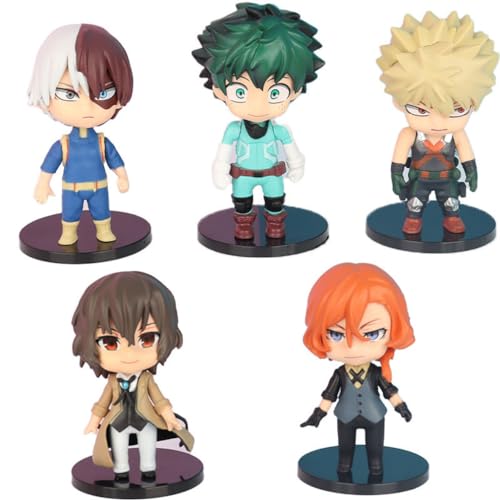 My Hero Academiass 5 Stück Anime Figuren Set Spielzeug Sammlung Spielzeug Dekoration Modell Sammelobjekte von BATTERUI