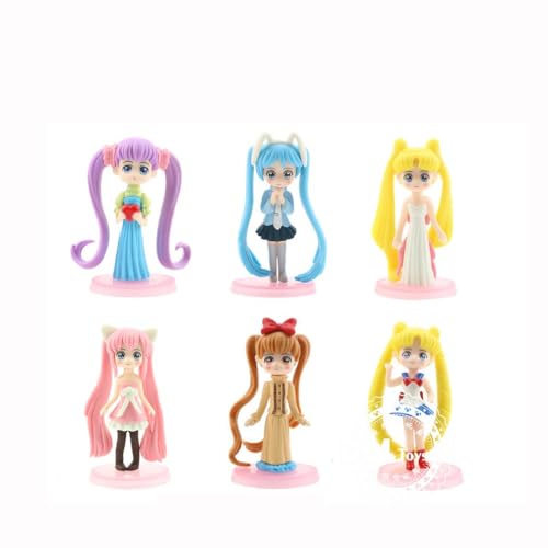 Sailor Moon Anime-Puppen-Sammelfiguren, 6 Stück von BATTERUI